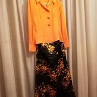 Completo vintage con camicia cinta e gonna lunga