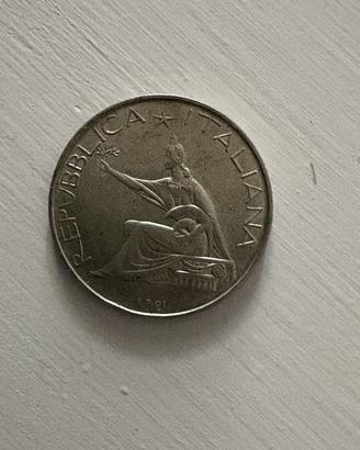 MONETE ITALIANE 500 LIRE AURIGA 1961