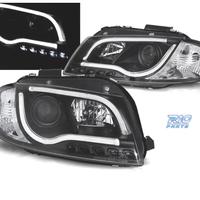FARI AUDI A3 8P LUCE DIURNA A TUBO LED FONDO NERO