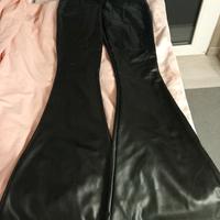 leggins a zampa in ecopelle 