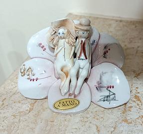 Statuina Innamorati in ceramica by Zampiva