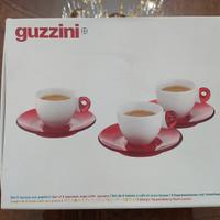 Servizio da 6 tazzine,piattini zuccheriera Guzzini