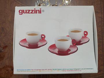 Servizio da 6 tazzine,piattini zuccheriera Guzzini