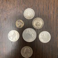 Lotto monete con argento