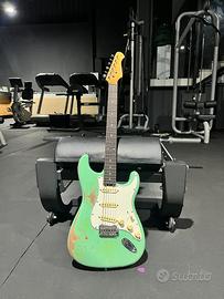Harley Benton custom relic + fender tex mex strato