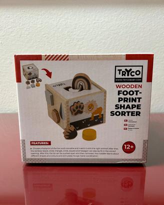 Gioco legno scatola forme geometriche incastro