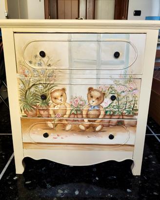 Cassettiera provenzale in legno