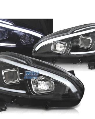 FARI PEUGEOT 208 12-15 TUBO LUCE LED NERI