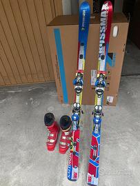 sci vintage race Salomon + scarponi San Marco