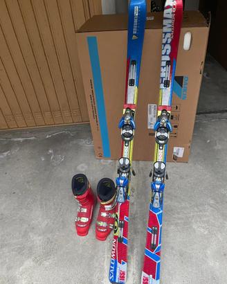 sci vintage race Salomon + scarponi San Marco