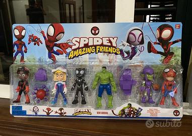 Set 7 Action Figure Spidey Amazing Friends 12cm 