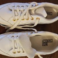 Moschino scarpe bianche pelle basse 39 sneakers