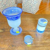 Trio in vetro opalino