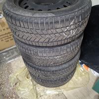 4 gomme invernali 205/55/R16+4 cerchi in ferro 16'