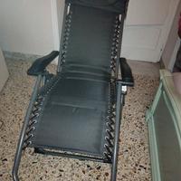 Sedia a sdraio con poggiapiedi 