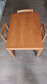 Parma tavolino con 3 sedie per bambini