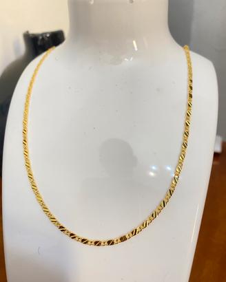 Collana placcata in oro 18 K 3MM 50 CM