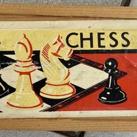 Set 32 scacchi vintage London in scatola legno