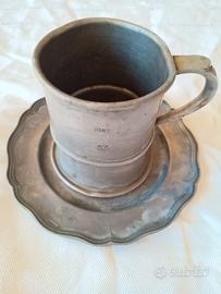 Set vintage Peltro d'arte lavorato a mano '60/'70