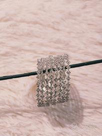 Bracciali Argento con Strass Eleganti Donna