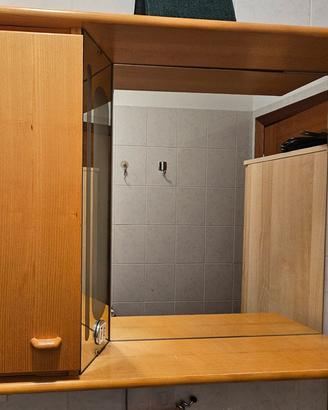 pensile bagno con specchio