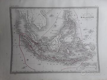 Carta geografica antica della Malesia