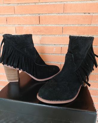 Stivale tronchetto donna con frange 39