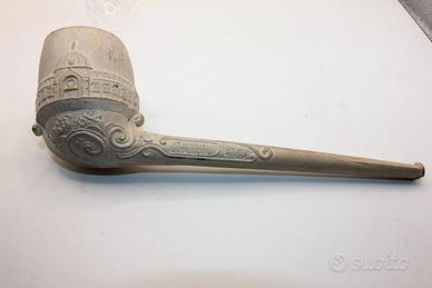 Splendida pipa in terracotta cesellata