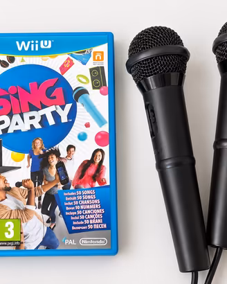 Sing Party Nintendo Wii U + 2 Microfoni Karaoke