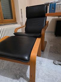 poltrona nera ikea pella