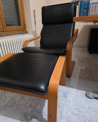 poltrona nera ikea pella