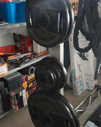 Technogym dischi gommati pesi bumper barbell