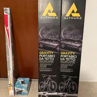 2 Portabici da tetto ALTHURA + barre Green Valley