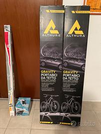 2 Portabici da tetto ALTHURA + barre Green Valley