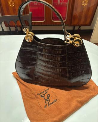 Borsa coccodrillo vintage anni 60/70