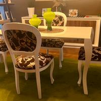 Tavolo Design Legno bianco moderno allungabile