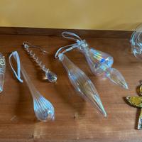 Lotto addobbi natale vetro e ceramica