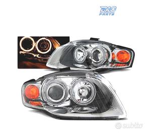 FARI OCCHI ANGELICI PER AUDI A4 B7 04-08 CROMATI