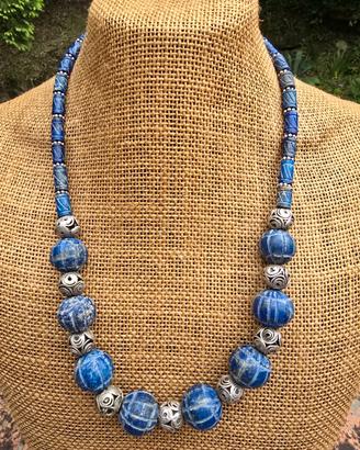 Vecchia collana lapislazuli afgana