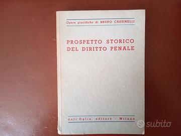 Prospetto storico diritto penale 
Bruno Cassinelli