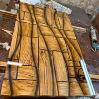 Tavolo legno e redina Epossidica