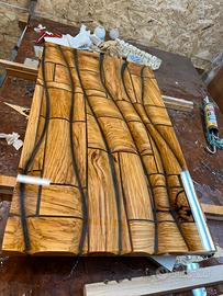 Tavolo legno e redina Epossidica