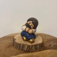 Pastore seduto blu presepe Giubileo Thun