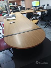 Scrivania Maxi TRAU + Cassettiera + 2 Sedie