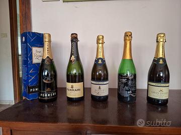 Set 5 bottiglie spumante e champagne
