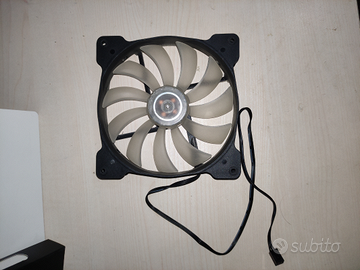 Ventola corsair 12 V, 140 mm, 4 led rossi - Usato