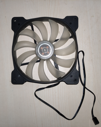 Ventola corsair 12 V, 140 mm, 4 led rossi - Usato