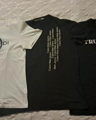 2 t-shirt Trussardi + 1 Calvin Klein  tg.L uomo