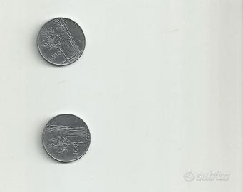 2 MONETE 100 LIRE 1956 1957