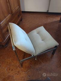 poltrona vintage anni 70 metallo tessuto